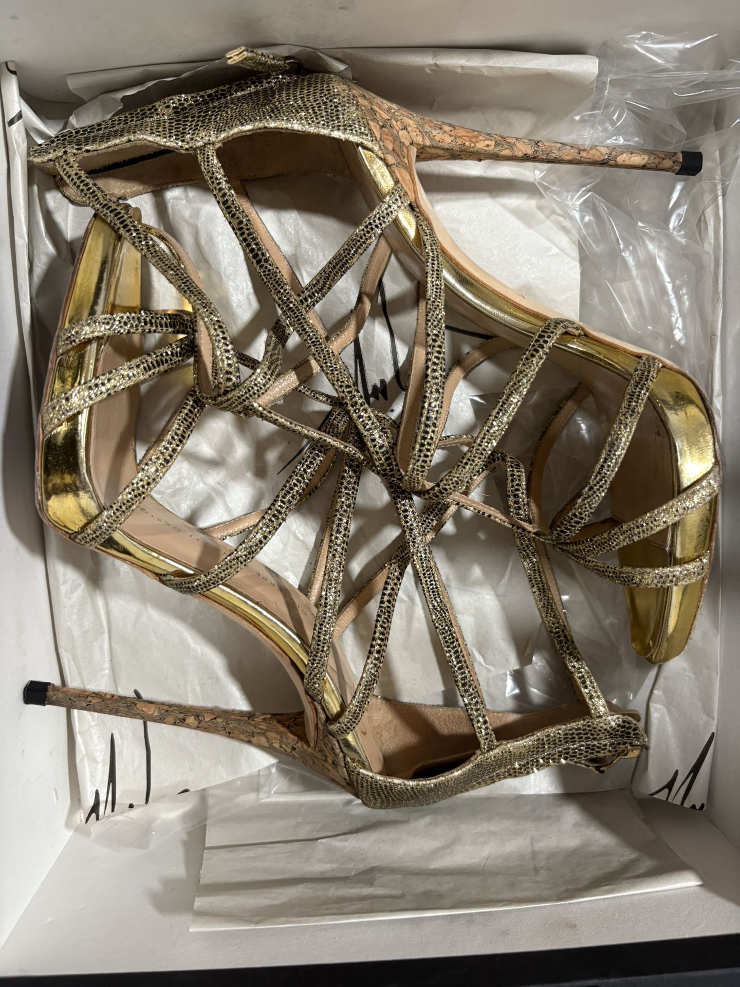 Giuseppe Gold High Heels