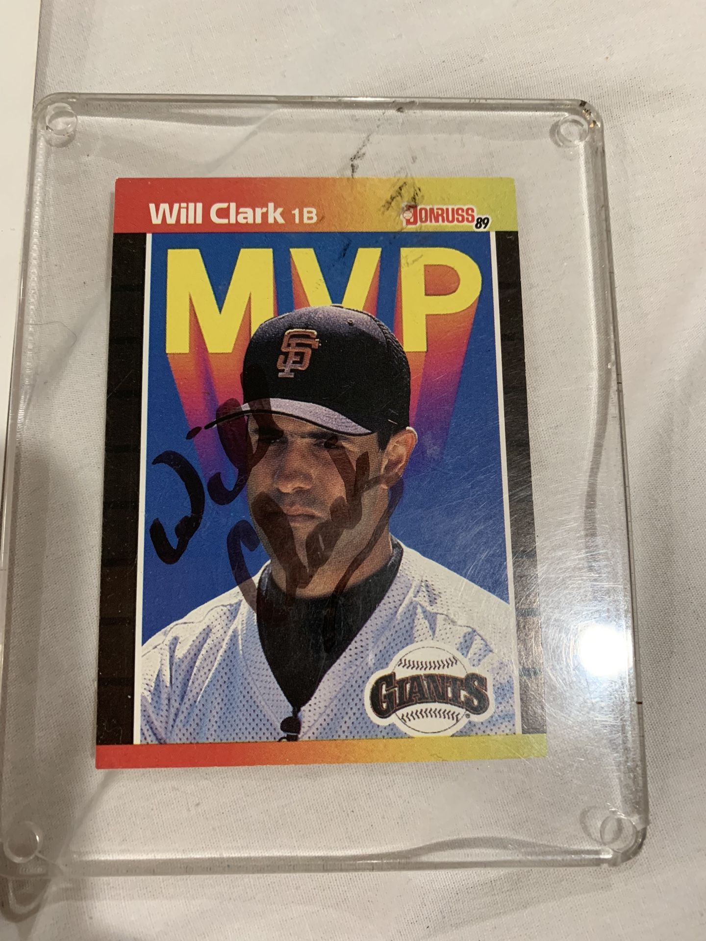 1991 Will Clack Signed Card Also W/ Poster card