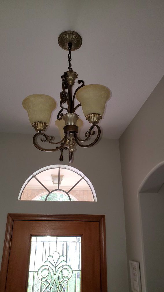 Small entry way chandelier
