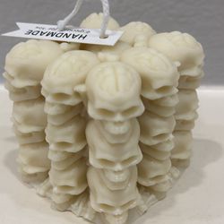 Halloween Skull Square Candle