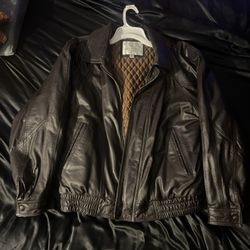 Heavy Brown Leather Jacket