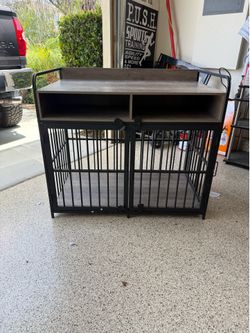 Large Dog Crate Wood/Metal