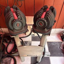 Bow Flex Dumbbell Set And Stand