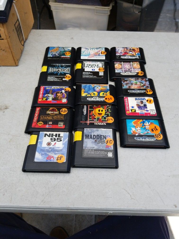 SEGA GÉNESIS  GAMES DIFERENT  PRICES...OR ...130 For All De Bandle