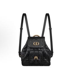 DIOR Caro adjustable leather shoulder strap flap drawstring opening and closing(16)72