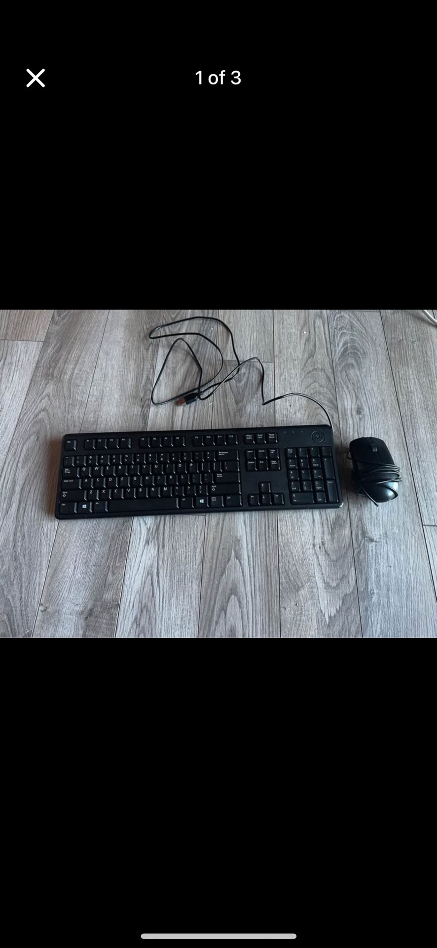 Wired Black Keyboard And Mouse
