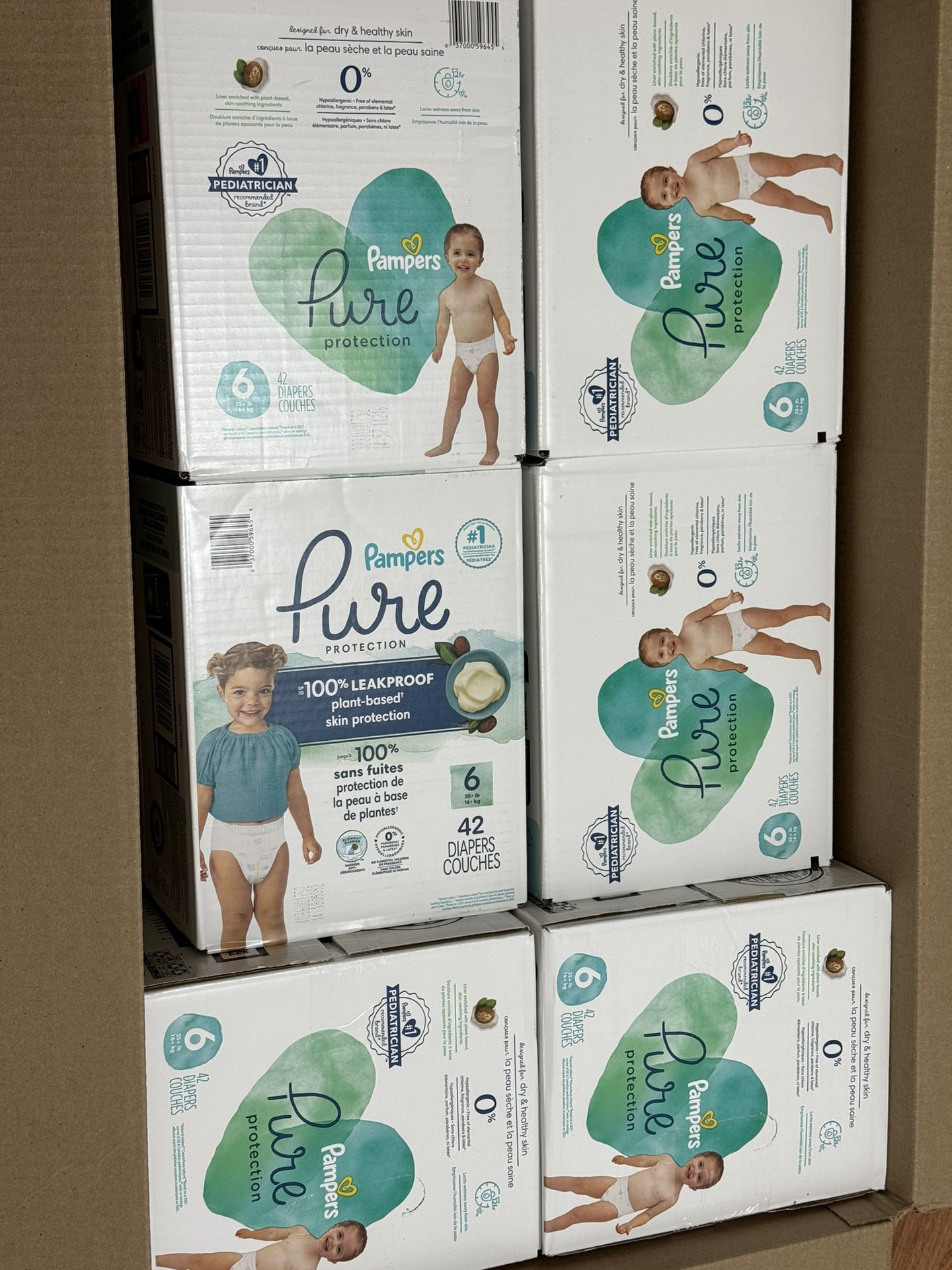 NEW…. Pampers Pure Protection Diapers Super Pack - Size 6 - 42ct