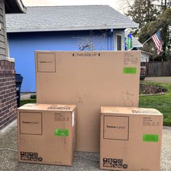 Homestyles 5 Piece Outdoor Dining Set, 48" Table, Charcoal