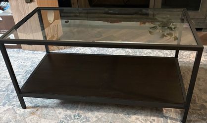 Glass coffee table