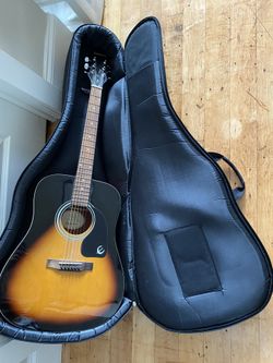 Epiphone Acoustic Guitar Sunburst W/ Soft Travel Case