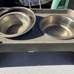 Dog Food Tray And Bowl 