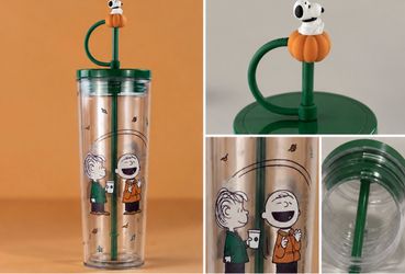 Starbucks Peanuts 24oz Clear Cold Cup with Snoopy