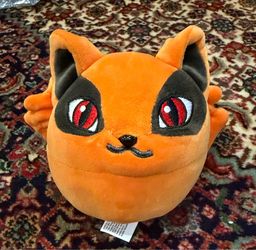 NARUTO SHIPPUDEN KURAMA NINE TAILS FOX PLUSH ORANGE CHIBI ROUND ANIME TOY 5”