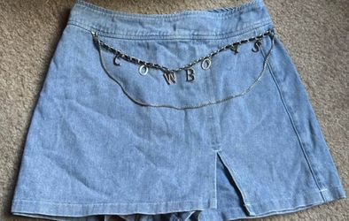 “Cowboys” Denim Skirt