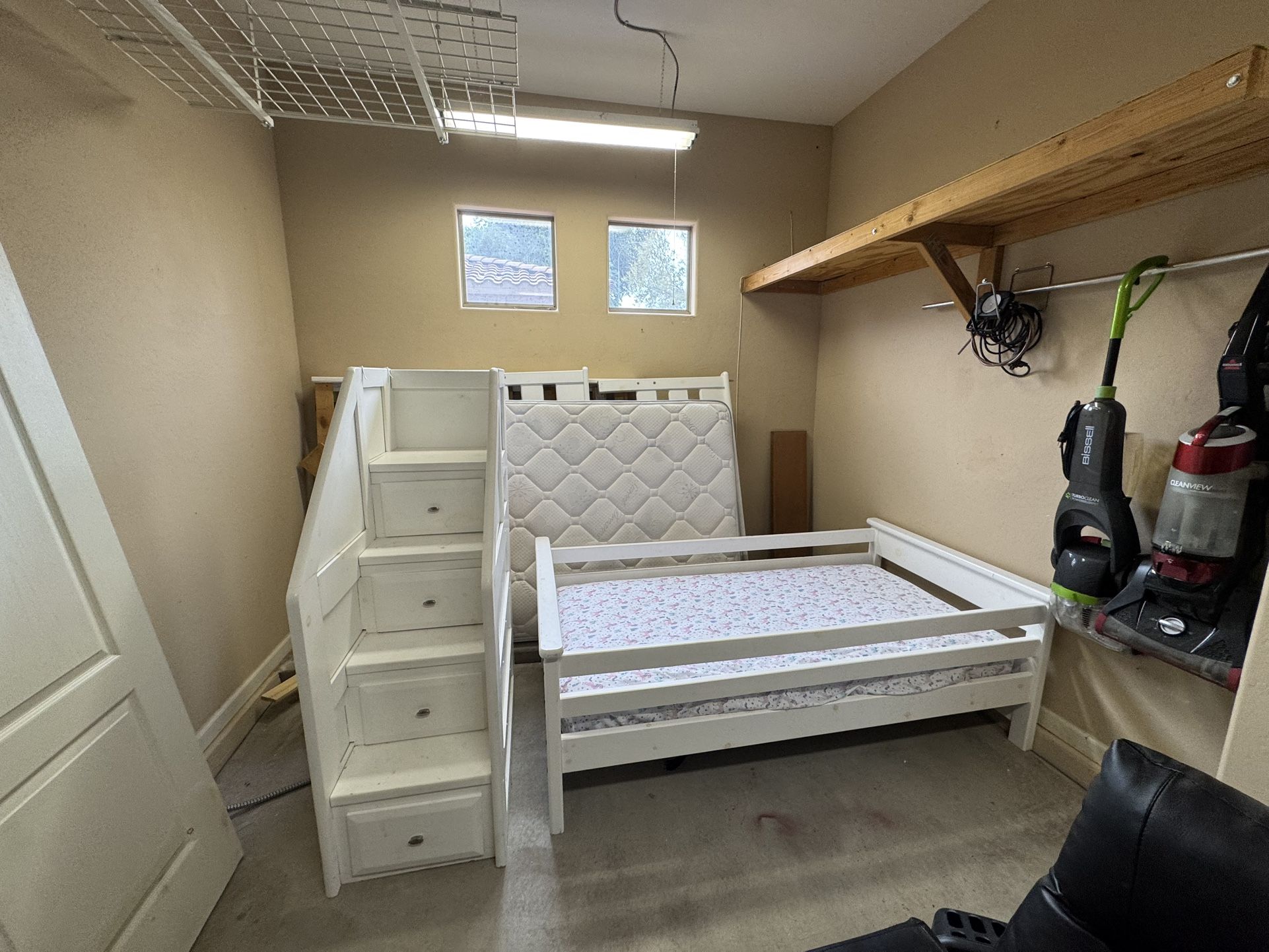 Beautiful Bunk Bed Set Wish Stairs And Mattresses