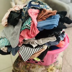 A Bunch Of Mixed New And Like New Clothes Levi’s Tops SHEIN Size Women Med Small 30,33 10 Size Leggings Ect