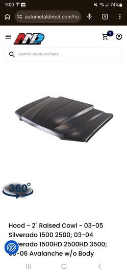 03-05 Silverado cowl hood