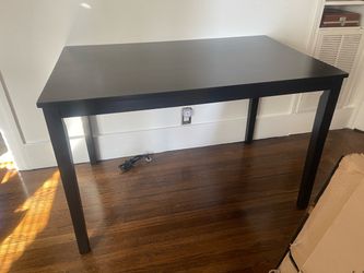 Dark Brown Wood Desk or Dining Table