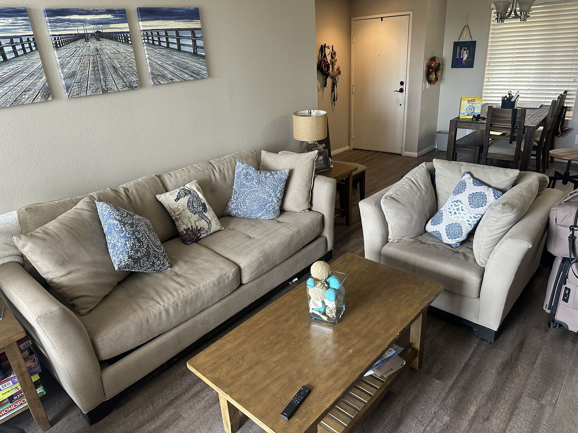 Pull Out Couch And Single Seat