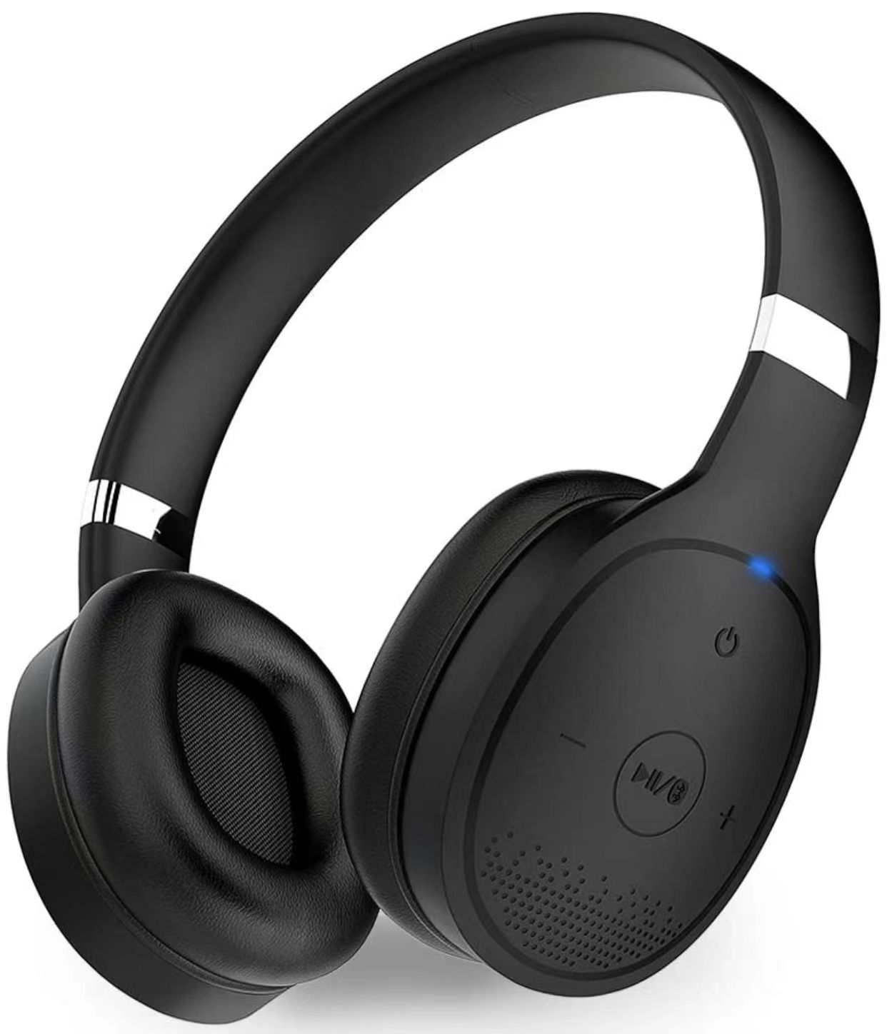 Long Range Bluetooth 5.0 Headphones with Low Latency, Bluetooth Headphones for TV Watching, Wireless On Ear Headphones with Mic, Deep Bass, 24 Hours