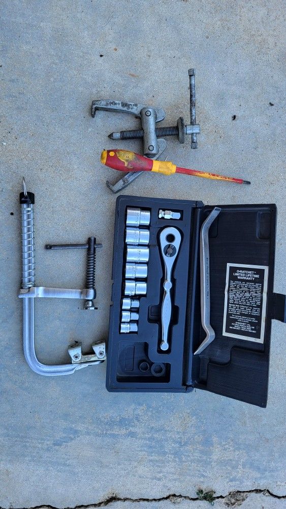 Blue point Pry Bar,bearing Puller, Electric Screw Driver, F Clamp,O Ratchet Metric