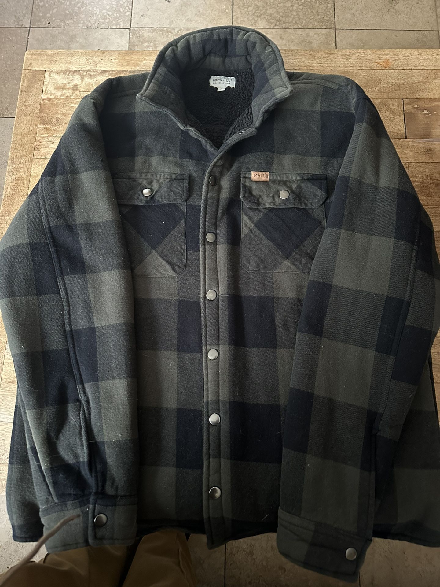 Forest Green  And Black Pendleton Jacket 