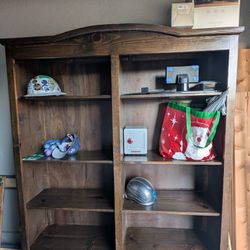 TWO BOOKCASES/SHELVES 