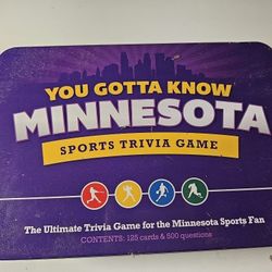 You Gotta Know Minnesota Sports Trivia Card Game Tin Box
