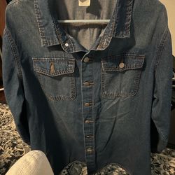 Plus size denim shirt