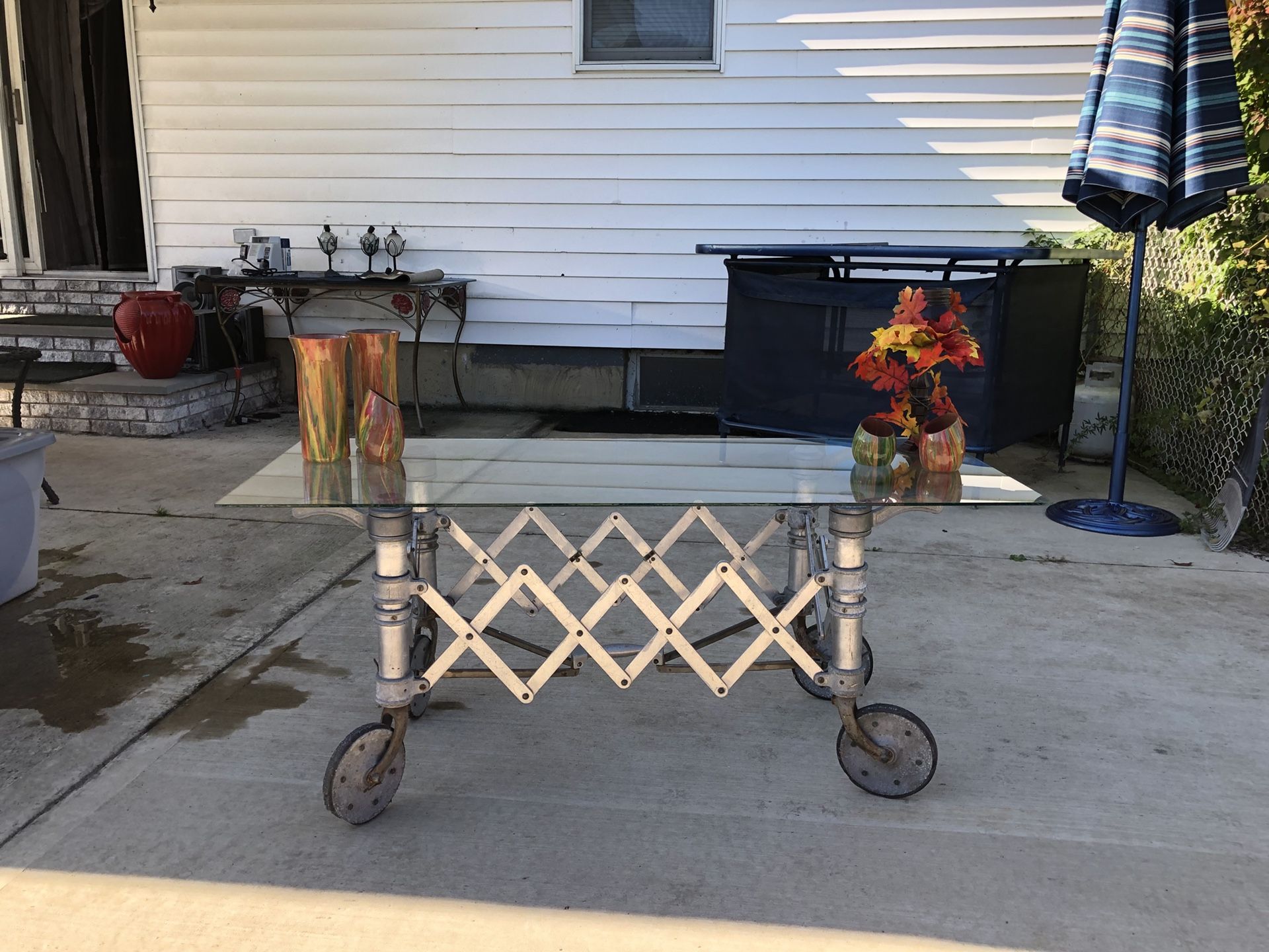 Authentic Casket Carrier Coffee table