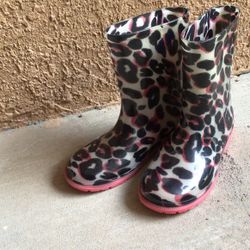 Cheetah Print Rain Boots