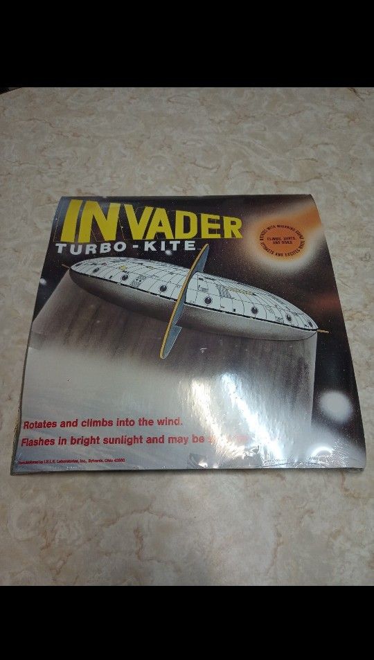 Vintage Invader turbo kite from the '70s, still in the cellophane