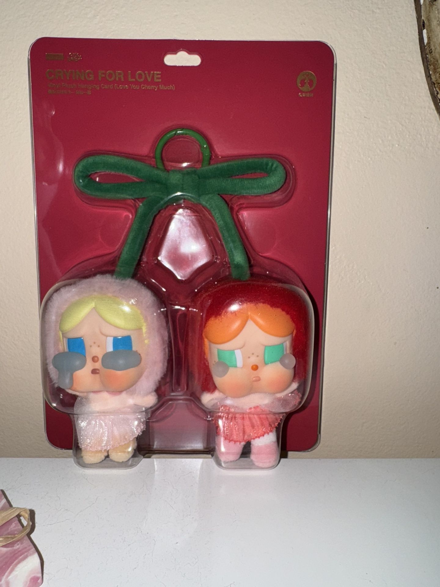 CRYBABY Crying For Love Series-Vinyl Plush Hanging Card (Love You Cherry Much)