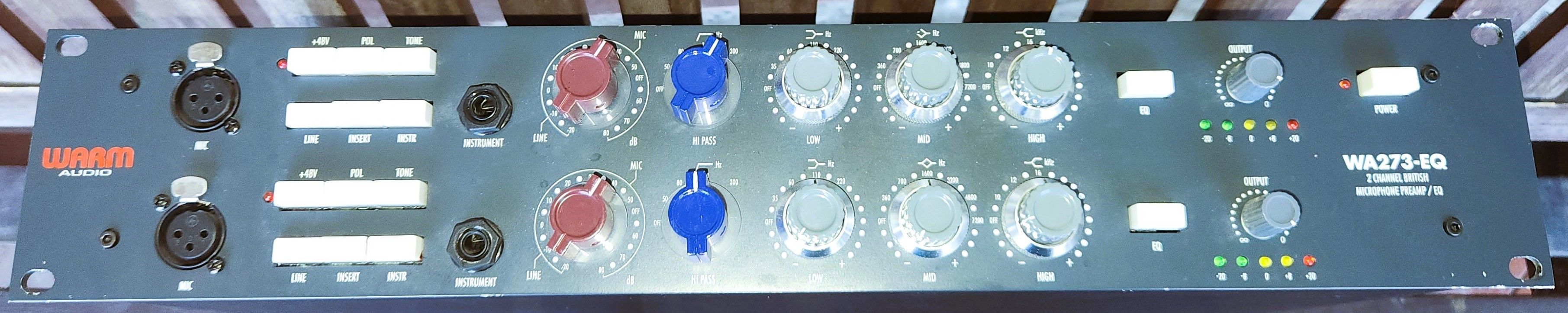 Warm Audio WA273-EQ 2-Channel British Microphone Preamp RAF Blue-Gray Equalizer