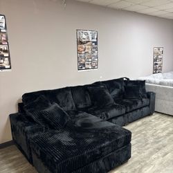 L-shape 3pc Modular Sectional Available In Black, Charcoal And Light Grey!! Cash On Delivery 🚚