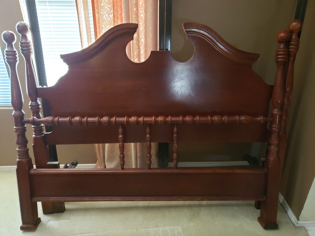 Queen Bed frame with Headboard and Baseboard