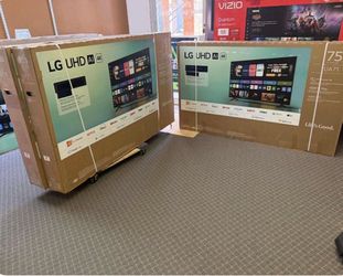 75 LG TV Smart 4K HDTV $55 to Financing free delivery six month warranty