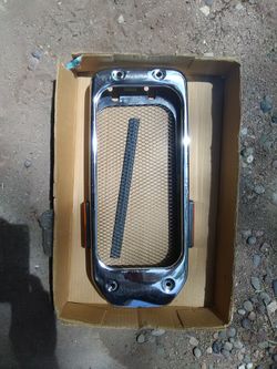Chrome motorcycle grill