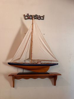 Vintage Nautical Sail Boat Decorative