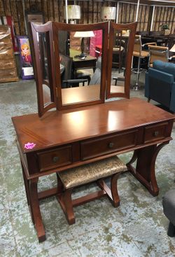 Vanity with chair