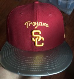 USC Trojans Cardinal Football Nike True Snapback Hat Cap Cardinal/Silver