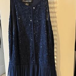 Midnight Blue Chiffon, Séquense Gown