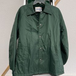 Women’s Classics Fleece Lined Coat 5 Button Closure Size M Green Vintage