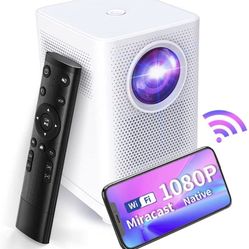 Projector Native 1080P Full HD Portable, WITSEER LCD Home Movie Projector, Compatible with Iphone, Airplay, TV Stick, Laptop, PS4, Switch, Chromecast,