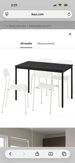 Dining Table & 4 Chairs from Ikea