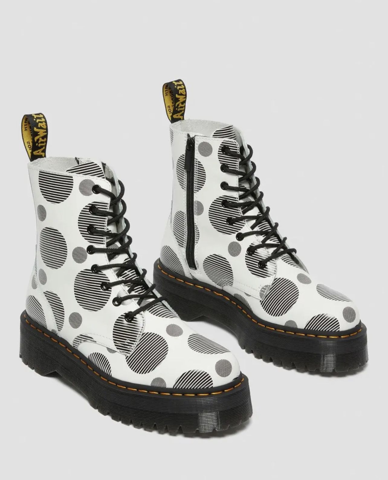 Dr. Martens JADON POLKA DOT SMOOTH LEATHER PLATFORM BOOTS,All Products : American Fashion Style Bags On Sale