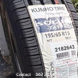 195/65/15 kumho 91t - New Tires Installed And Balanced Llantas Nuevas Instaladas Y Balanceadas