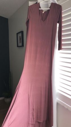 Pink Blush Maternity Photoshoot Dress- SMALL- Mauve