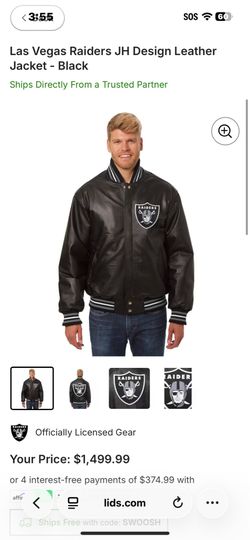 Brand new leather raiders jacket