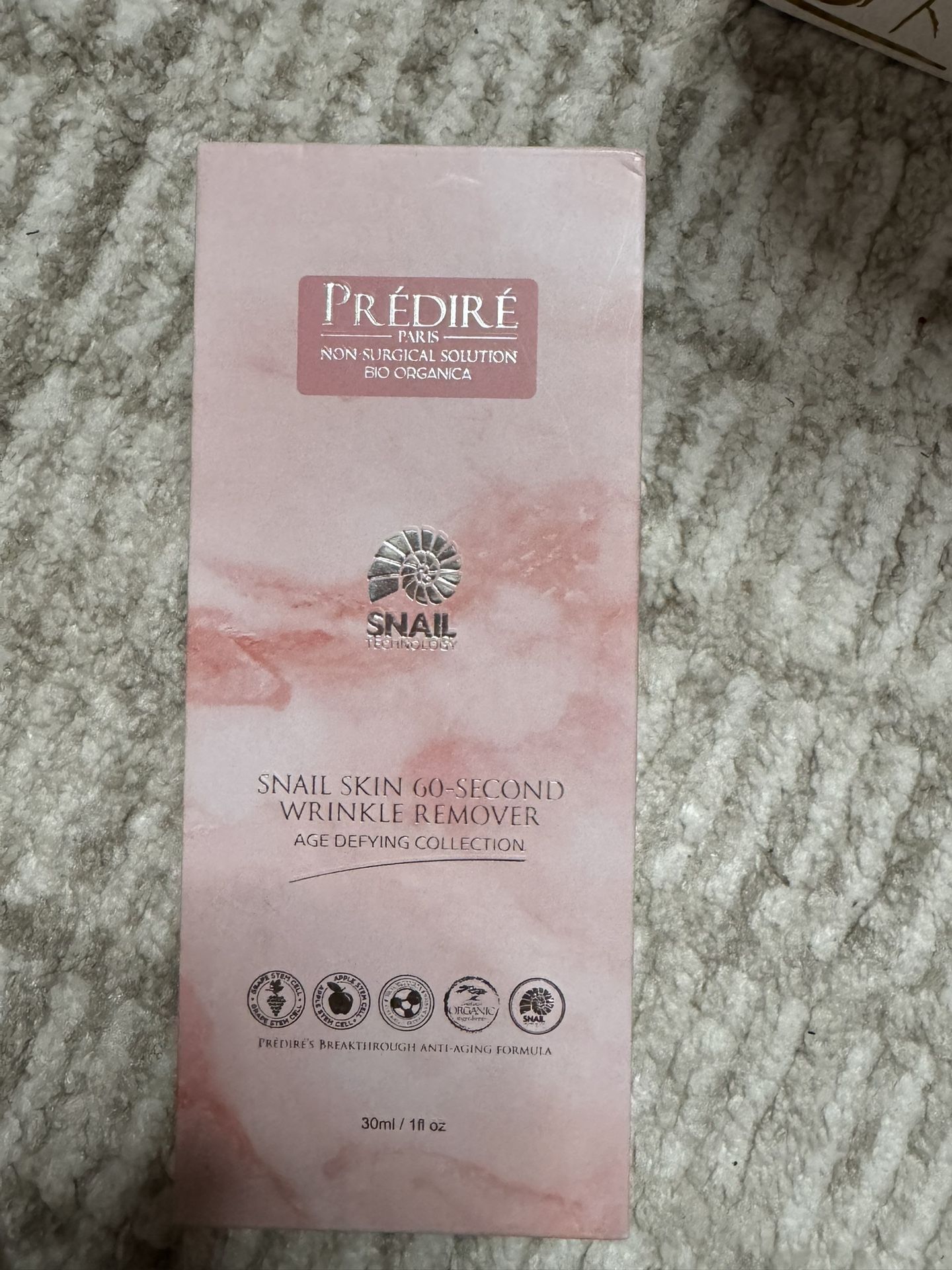PREDIRE SNAIL SKIN 60 Second Syringe Wrinkle Remover Eyes Face Neck